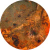Rust particles caught by the filter